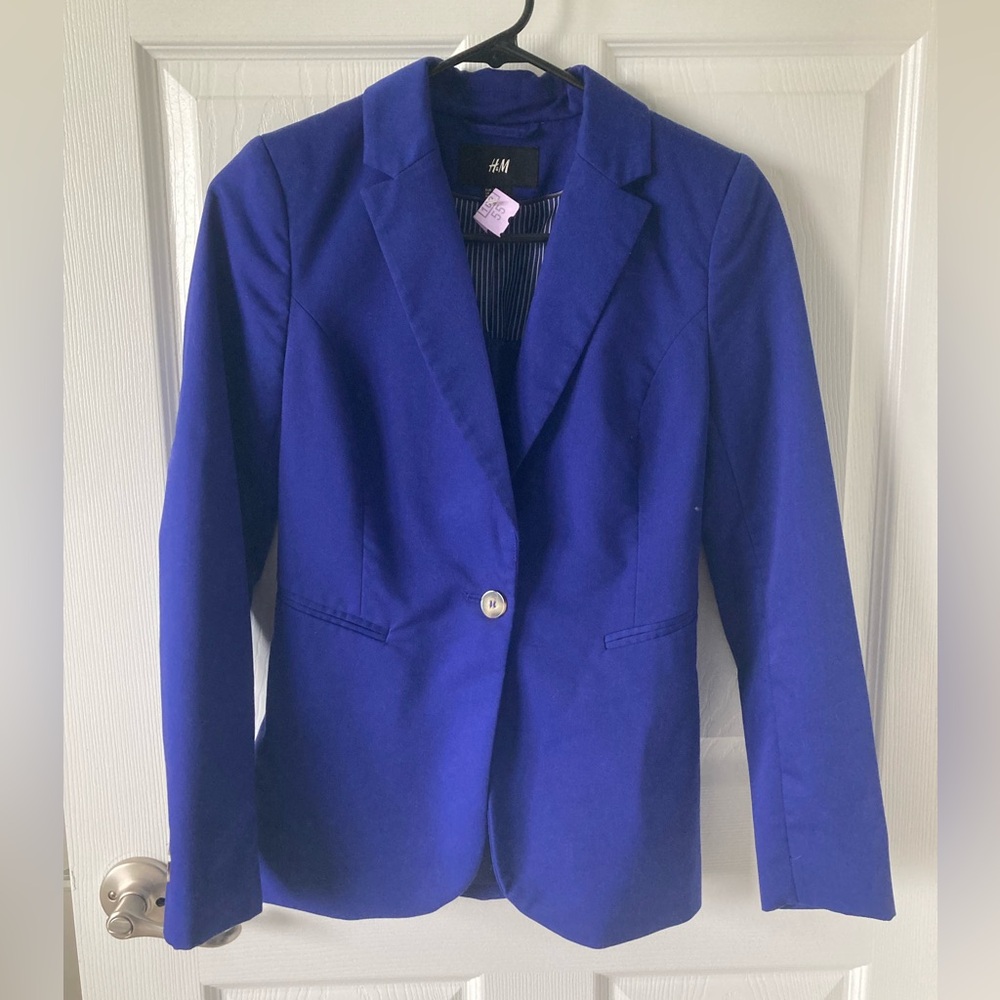 H&M Blue Blazer Professional Suit Jacket